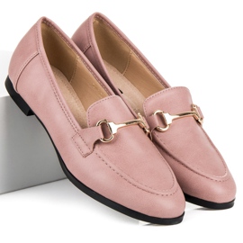 Vices mocasines sin cordones rosado 5