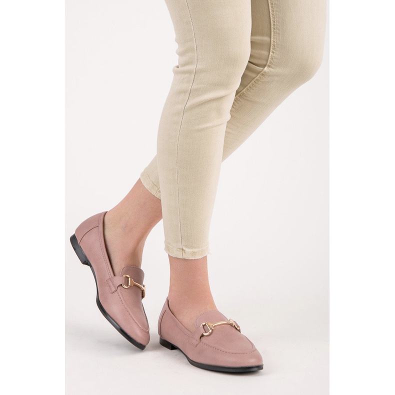 Vices mocasines sin cordones rosa 1