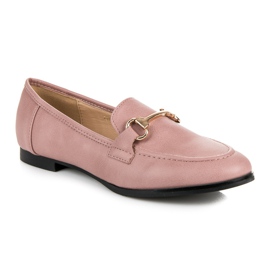 Vices mocasines sin cordones rosado 2