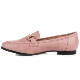 Vices mocasines sin cordones rosado 3