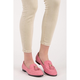 Vices Mocasines con flecos rosado 3