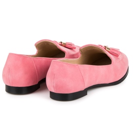 Vices Mocasines con flecos rosado 7