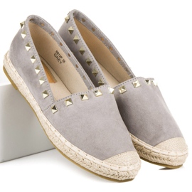 Seastar Alpargatas De Ante Con Tachuelas gris 3