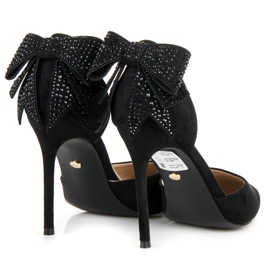 Seastar Tacones de ante con lazo negro 3