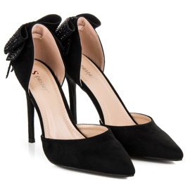 Seastar Tacones de ante con lazo negro 4