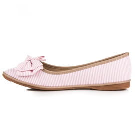 Seastar Bailarinas canalé con lazo rosado 5