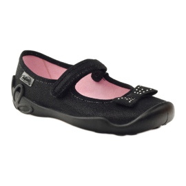 Calzado infantil befado, zapatillas bailarina 114Y240 negro gris 1 Calzado infantil befado, zapatillas bailarina 114Y240 negro gris 1