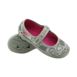 Bailarinas babuchas corazones Befado 114x284 rosado gris 3