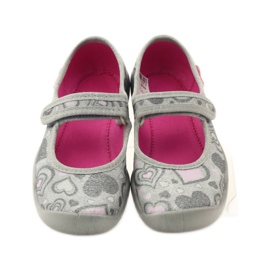 Bailarinas babuchas corazones Befado 114x284 rosado gris 4