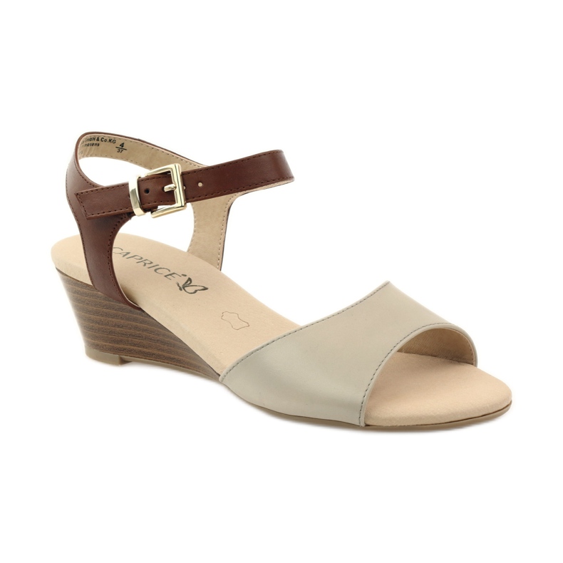 Caprice zapatos de mujer sandalias de piel 28213 marrón 1