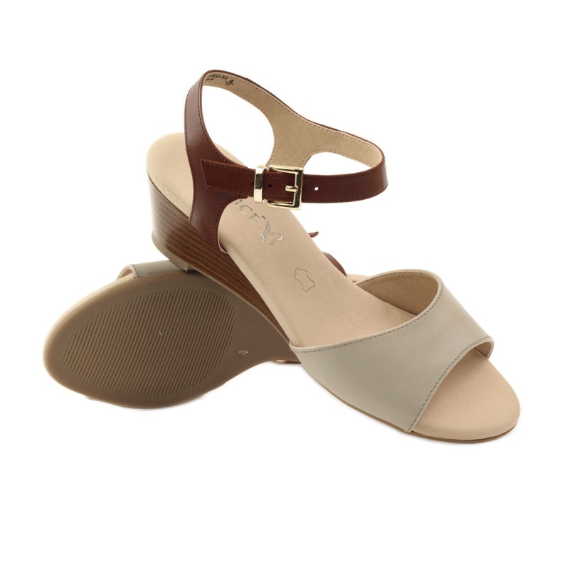 Caprice zapatos de mujer sandalias de piel 28213 marrón 3