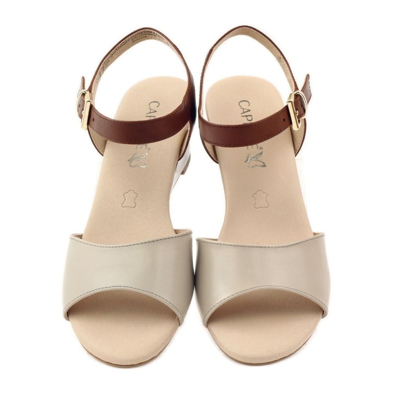Caprice zapatos de mujer sandalias de piel 28213 marrón 4