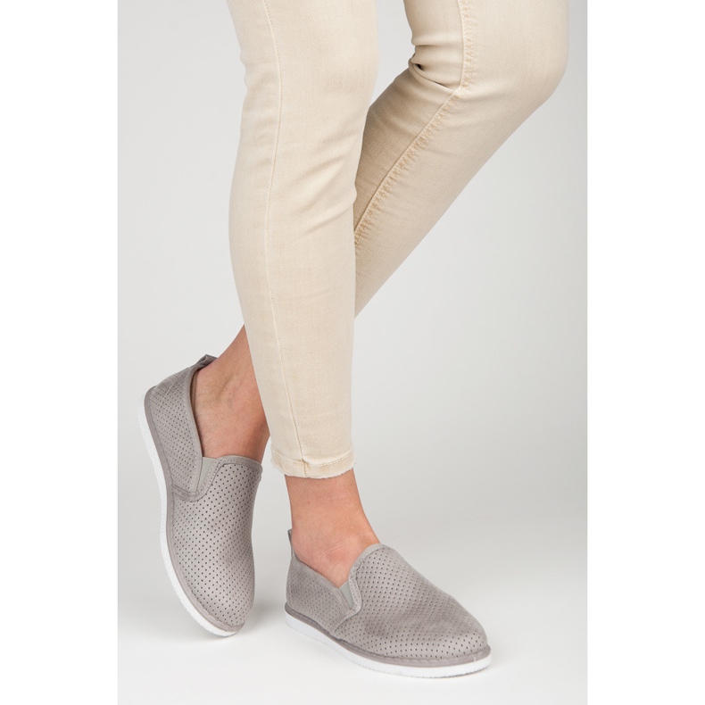 Bestelle Slipons calados gris 2