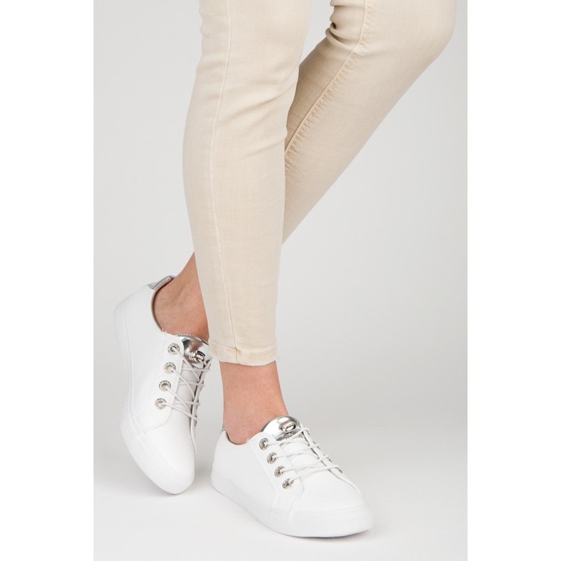 Zapatillas blancas KYLIE blanco gris 1