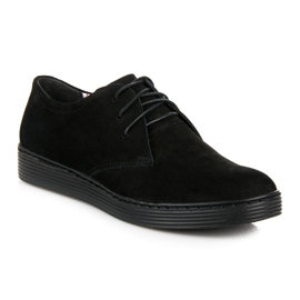 Vinceza Zapatos deportivos de cuero negro 2