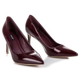 Vices Tacones lacados burdeos rojo 5