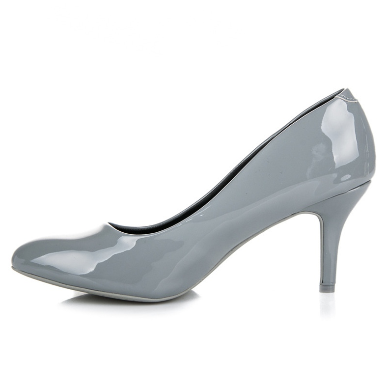 Vices Tacones brillo clasico gris 1