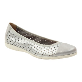 Bailarinas mujer Caprice 22151 piel gris 1
