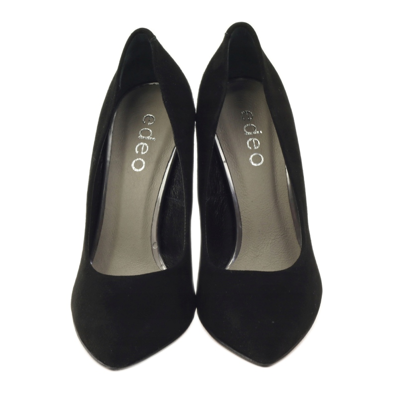 Edeo Salón Piel Tacón Alto 3162 Negro 4