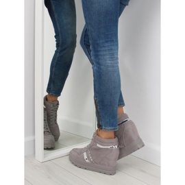 Gris Deportivas grises de mujer AT-0650-L Gris 3