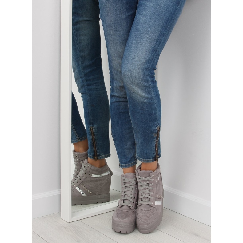 Gris Deportivas grises de mujer AT-0650-L Gris 1