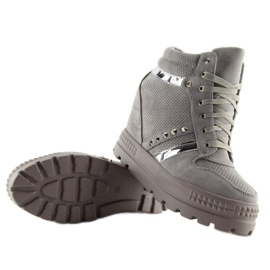 Gris Deportivas grises de mujer AT-0650-L Gris 6
