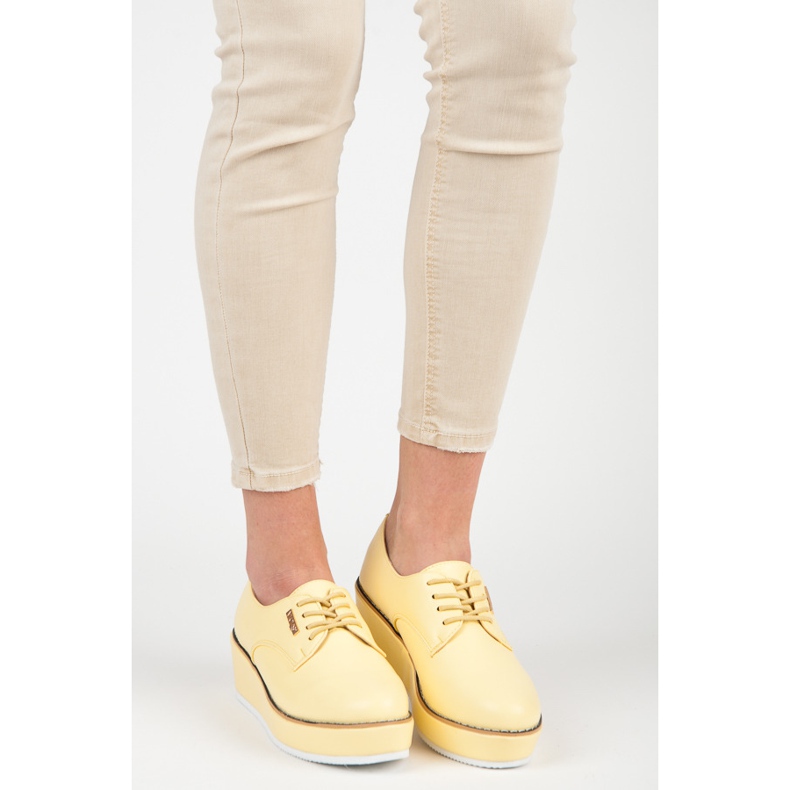 Vices Zapatos cuña atados vicios amarillo 1 Vices Zapatos cuña atados vicios amarillo 1