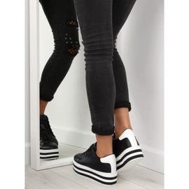 Zapatillas negras negras con suela alta negro 1