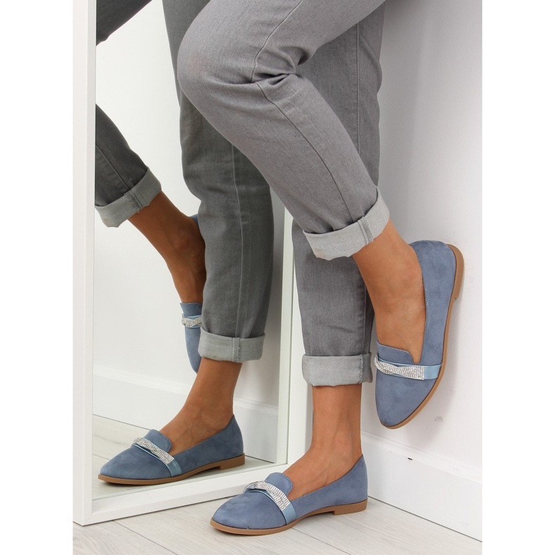 H8-110 Azul Mocasines de mujer azul 1