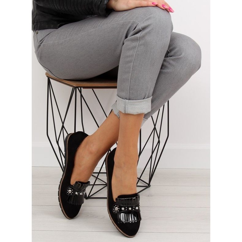 Negro Mocasines negros de mujer DM30P Black 2 Negro Mocasines negros de mujer DM30P Black 2