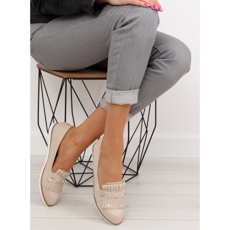 Mocasines mujer beige DM30P Beige 2 Mocasines mujer beige DM30P Beige 2