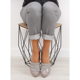 Gris Mocasines grises de mujer DM30P Gris 3