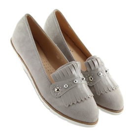 Gris Mocasines grises de mujer DM30P Gris 5