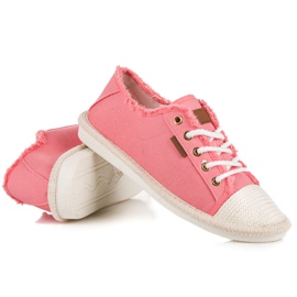 Seastar Zapatillas con cordones, alpargatas rosado 6