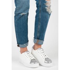 Zapatillas atadas con estampado de serpiente blanco 1