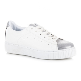 Zapatillas atadas con estampado de serpiente blanco 5