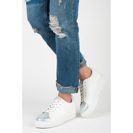 Zapatillas deportivas con estampado de serpiente blanco gris 2 Zapatillas deportivas con estampado de serpiente blanco gris 2
