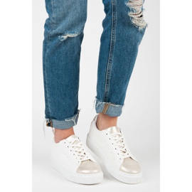 Zapatillas deportivas con estampado de serpiente blanco 1