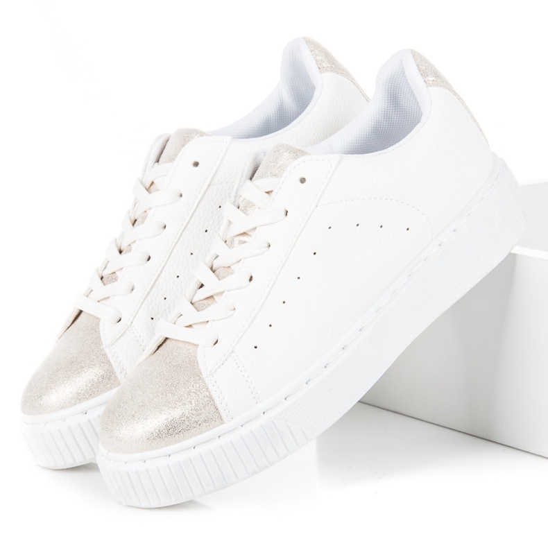 Zapatillas deportivas con estampado de serpiente blanco 2 Zapatillas deportivas con estampado de serpiente blanco 2