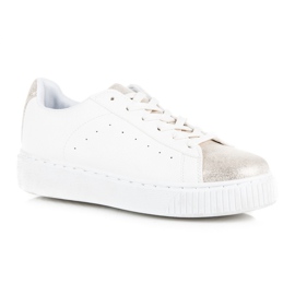 Zapatillas deportivas con estampado de serpiente blanco 4