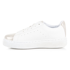 Zapatillas deportivas con estampado de serpiente blanco 5
