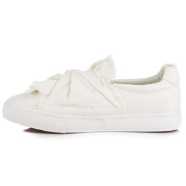 Zapatillas slip-on con lazo blanco 5