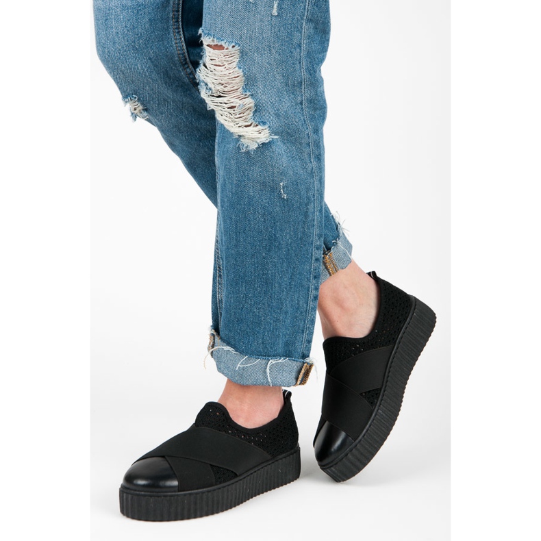 Seastar zapatillas creepers caladas negro 1