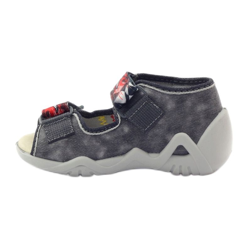 Sandalias de zapatillas para niños Befado Inserto de cuero 350p073 para velcro gris 2