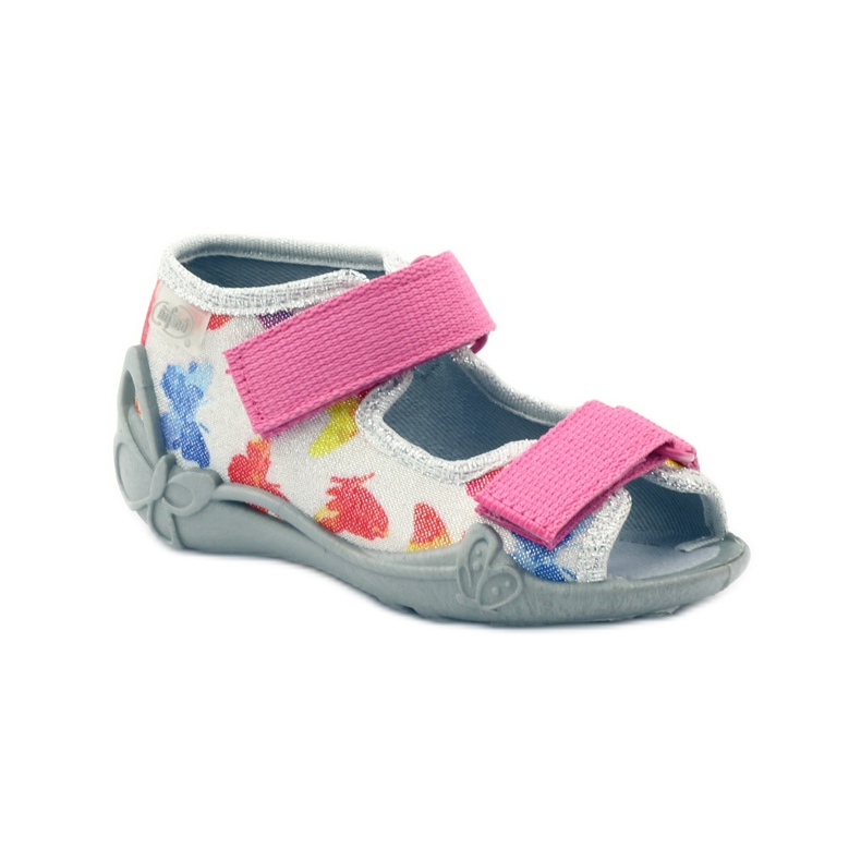 Befado zapatos de niños zapatillas sandalias 242p075 rosado gris 1