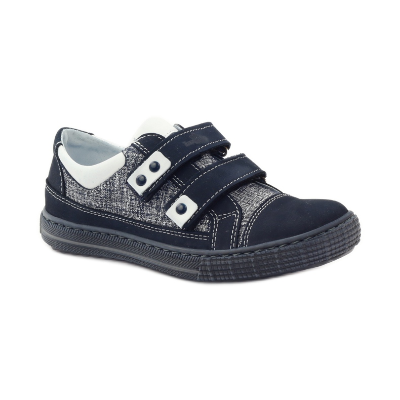 Zapatos velcro Ren But 4299 azul marino blanco 1