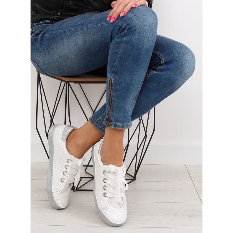 Deportivas blancas de mujer AK03P Blanco 2 Deportivas blancas de mujer AK03P Blanco 2