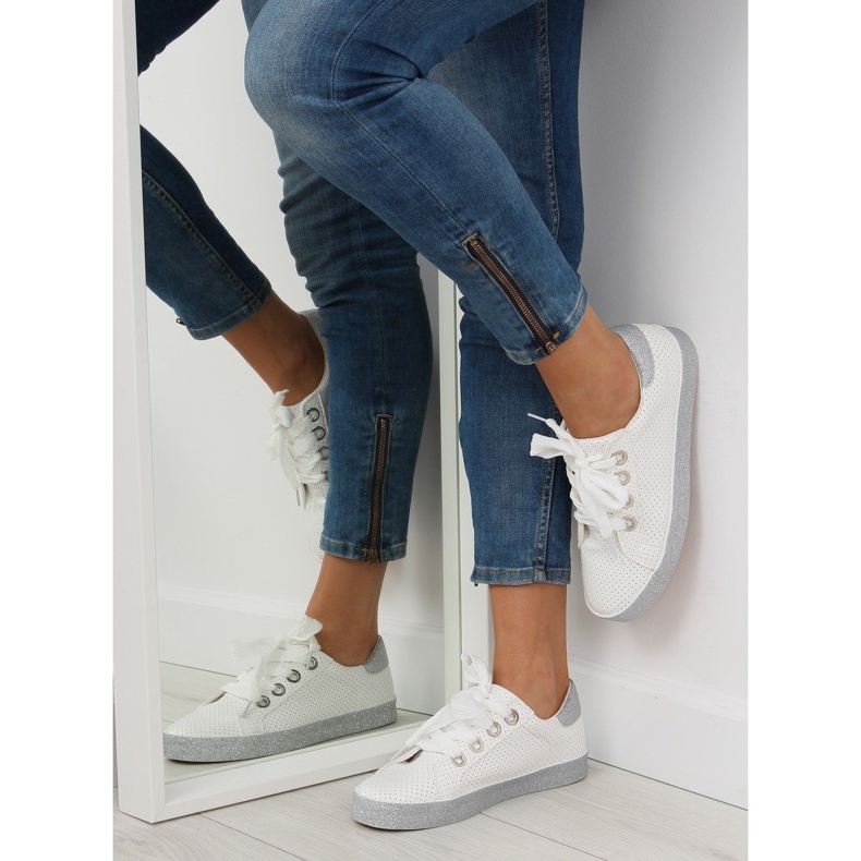 Deportivas blancas de mujer AK03P Blanco 1 Deportivas blancas de mujer AK03P Blanco 1