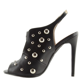 Negro Sandalias con tachuelas negro 708-11 Negro 4