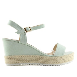 Sandalias cuña alpargatas aguamarina R120P L.VERDE 5